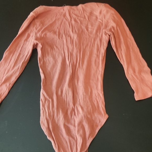 Heart & Hips Terracotta Ribbed Bodysuit - Picture 6 of 8